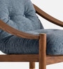 Aveeron Wood Lounge Chair In Slate Blue Colour