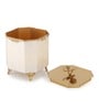 Gold Steel Avelion Ivory Pearl Large Storage Box