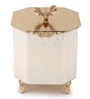 Gold Steel Avelion Ivory Pearl Large Storage Box