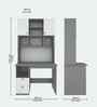 Avenly  Hutch Desk In Grey and Frosty White Finish