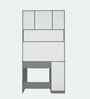 Avenly  Hutch Desk In Grey and Frosty White Finish