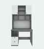 Avenly  Hutch Desk In Grey and Frosty White Finish