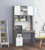 Avenly  Hutch Desk In Grey and Frosty White Finish