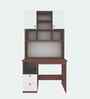 Avenly  Hutch Desk In Walnut and Frosty White Finish
