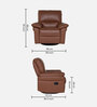 Aversa Leatherette 1 Seater Manual Recliner In Tan Colour