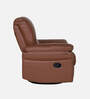 Aversa Leatherette 1 Seater Manual Recliner In Tan Colour