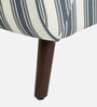Avery Fabric Wing Chair in White and Green Stripes Colour
