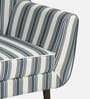 Avery Fabric Wing Chair in White and Green Stripes Colour