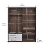 Avery 4 Door Wardrobe in Wenge & White Finish