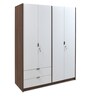 Avery 4 Door Wardrobe in Wenge & White Finish