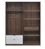 Avery 4 Door Wardrobe in Wenge & White Finish