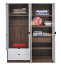 Avery 4 Door Wardrobe in Wenge & White Finish