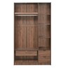 Avery 3 Door Wardrobe in Wenge Finish with Mirror