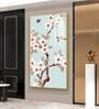 Avian Blossom Glass Finish Vertical Wall Art