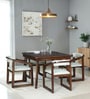Avian Sheesham Wood 4 Seater Dining Set in Provincial Teak Finish Avian Sheesham Wood 4 Seater Dining Set in Provincial Teak Finish