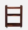 Avian Sheesham Wood Bar Trolley in Honey Oak Finish