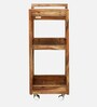 Avian Sheesham Wood Bar Trolley In Scratch Resistant Rustic Teak Finish