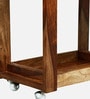 Avian Sheesham Wood Bar Trolley In Scratch Resistant Rustic Teak Finish