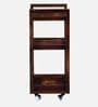 Avian Sheesham Wood Bar Trolley In Scratch Resistant Provincial Teak Finish