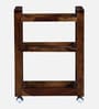 Avian Sheesham Wood Bar Trolley In Scratch Resistant Provincial Teak Finish