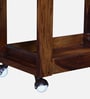 Avian Sheesham Wood Bar Trolley In Scratch Resistant Provincial Teak Finish