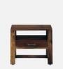 Avian Sheesham Wood Bedside Table In Provincial Teak Finish With Drawer