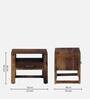 Avian Sheesham Wood Bedside Table In Provincial Teak Finish With Drawer