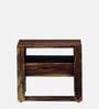 Avian Sheesham Wood Bedside Table In Provincial Teak Finish With Drawer