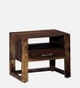 Avian Sheesham Wood Bedside Table In Provincial Teak Finish With Drawer
