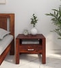 Avian Sheesham Wood Bedside Table In Scratch Resistant Honey Oak Finish With Drawer