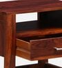 Avian Sheesham Wood Bedside Table In Scratch Resistant Honey Oak Finish With Drawer