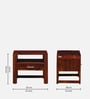 Avian Sheesham Wood Bedside Table In Scratch Resistant Honey Oak Finish With Drawer