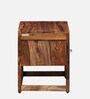 Avian Sheesham Wood Bedside Table In Scratch Resistant Rustic Teak Finish With Drawer