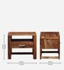 Avian Sheesham Wood Bedside Table In Scratch Resistant Rustic Teak Finish With Drawer