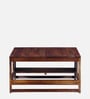 Avian Sheesham Wood Coffee Table In Scratch Resistant Provincial Teak Finish With Shelf