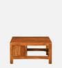 Avian Sheesham Wood Coffee Table In Scratch Resistant Rustic Teak Finish With Shelf