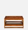 Avian Sheesham Wood Coffee Table In Scratch Resistant Rustic Teak Finish With Shelf