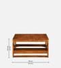 Avian Sheesham Wood Coffee Table In Scratch Resistant Rustic Teak Finish With Shelf