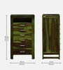 Avian Sheesham Wood Compact Chest Of Drawers In Scratch Resistant Spring Green Finish