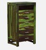 Avian Sheesham Wood Compact Chest Of Drawers In Scratch Resistant Spring Green Finish