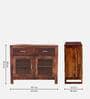 Avian Sheesham Wood Crockery Unit In Provincial Teak Finish