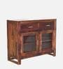 Avian Sheesham Wood Crockery Unit In Provincial Teak Finish