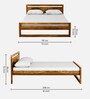 Avian Sheesham Wood King Size Bed In Scratch Resistant Rustic Teak Finish