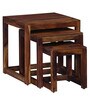 Avian Sheesham Wood Nest Of Tables In Scratch Resistant Provincial Teak Finish