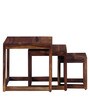 Avian Sheesham Wood Nest Of Tables In Scratch Resistant Provincial Teak Finish