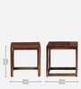 Avian Sheesham Wood Nest Of Tables In Scratch Resistant Provincial Teak Finish