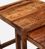 Avian Sheesham Wood Nest Of Tables In Scratch Resistant Rustic Teak Finish