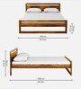 Avian Sheesham Wood Queen Size Bed In Scratch Resistant Rustic Teak Finish