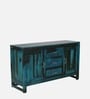 Avian Sheesham Wood Sideboard In Scratch Resistant Ocean Blue Finish