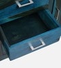 Avian Sheesham Wood Sideboard In Scratch Resistant Ocean Blue Finish